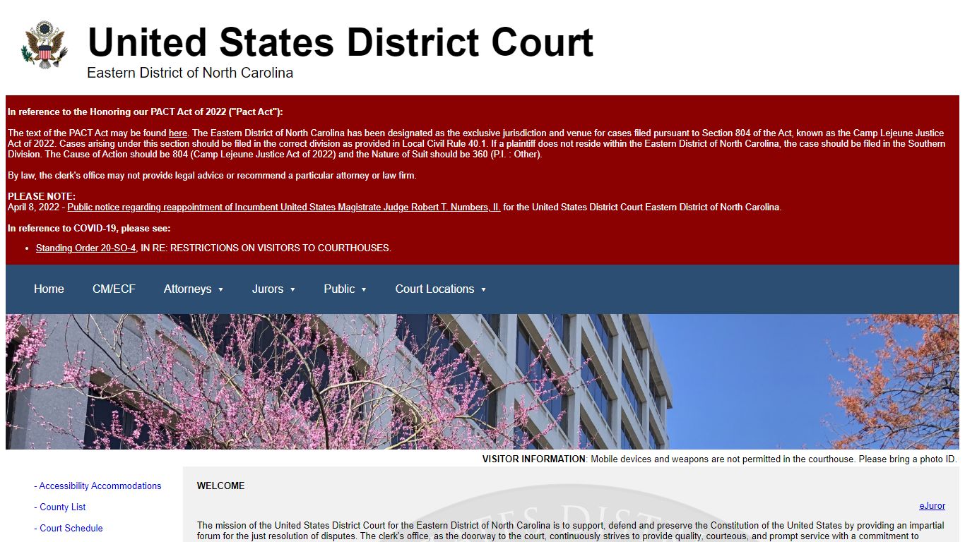 United States District Court for the Eastern District of North Carolina